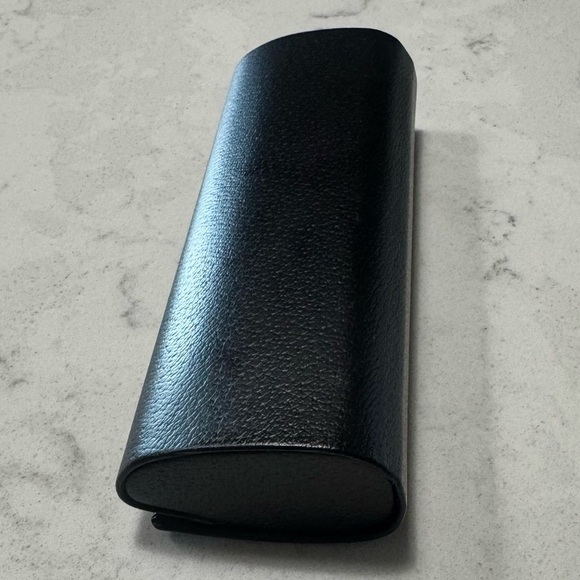 Burberry‎ Eyeglasses Case Leather Suede Hard Box Black New - Picture 3 of 5